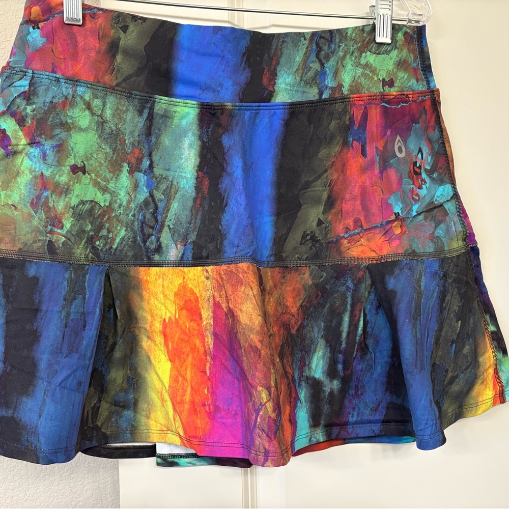 Dona Jo Colorful Abstract Golf Skirt L/XL